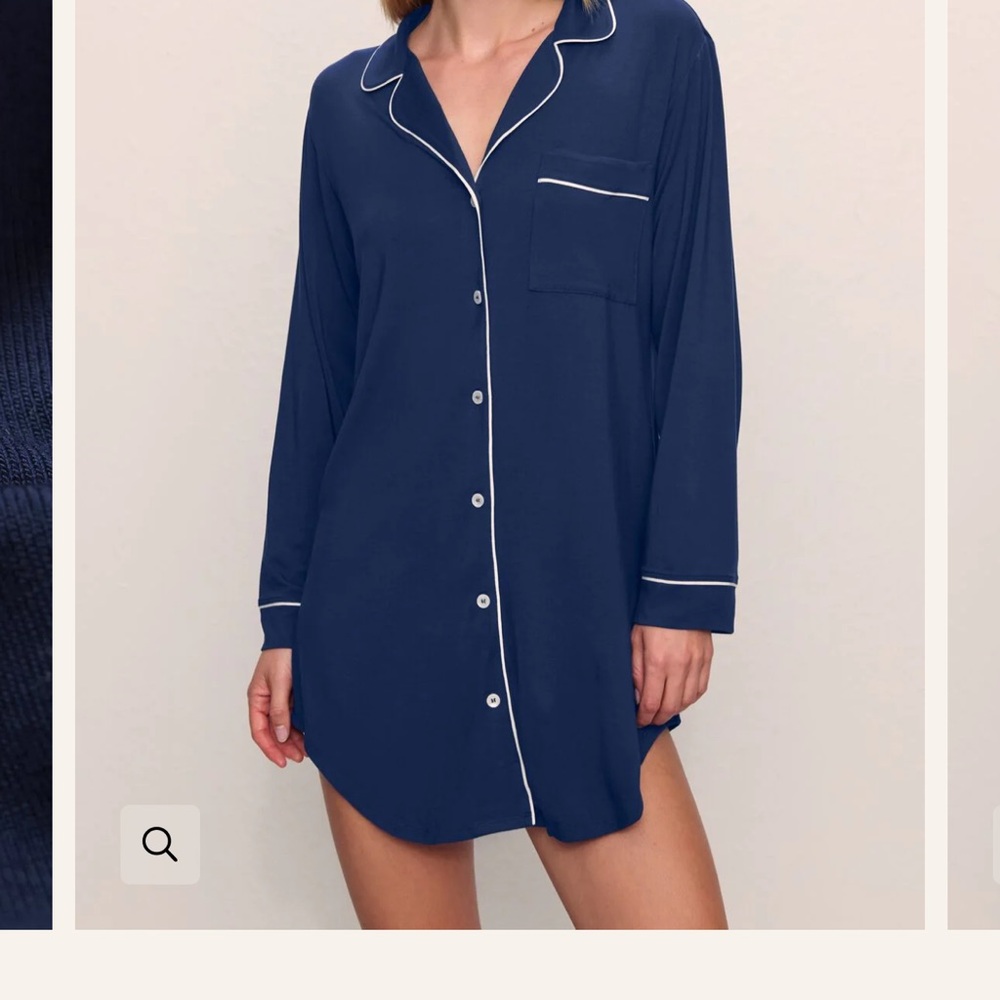 Eberjey Navy Blue Gisele Women's Pajama Shirt